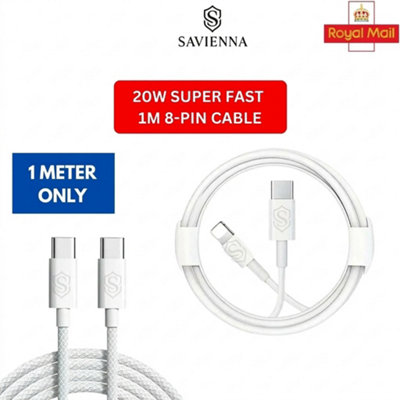35W Dual Port PD Fast Charger Plug 1M Cable for iPhone USB C