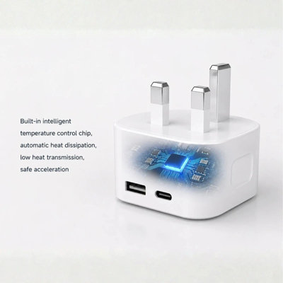 35W Dual Port PD Fast Charger Plug 1M Cable for iPhone USB C