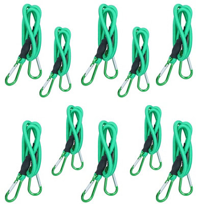 48 Bungee Rope with Carabiner Clips Cords Elastic Tie Down Fasteners 6pc