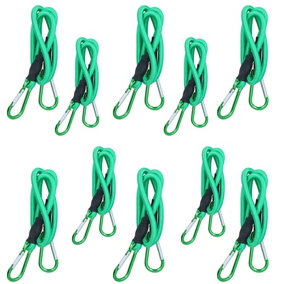 36" Bungee Rope with Carabiner Clips Cords Elastic Tie Down Fasteners 10pc