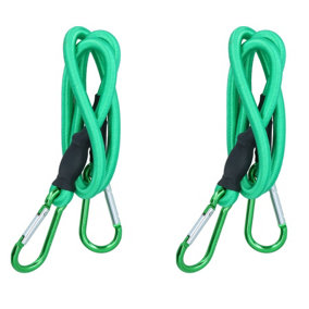 36" Bungee Rope with Carabiner Clips Cords Elastic Tie Down Fasteners 2pc