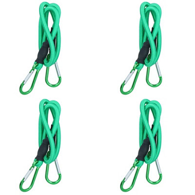 36" Bungee Rope with Carabiner Clips Cords Elastic Tie Down Fasteners 4pc