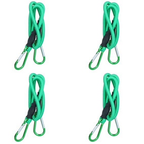 36" Bungee Rope with Carabiner Clips Cords Elastic Tie Down Fasteners 4pc