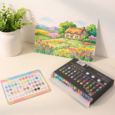36 Colour Water Based Acrylic Paint Marker Set Quick Drying Waterproof ...