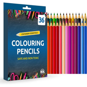 36 Colouring Pencils for Adults and Children - Coloured Pencils for Children, Pencil Crayons in 20 Assorted Colours