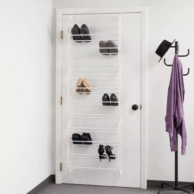 Over-The-Door Shoe Organizer With 16 Pockets – Heavy-Duty 600D Oxford Fabric, 4 Hooks – For Closet, Dorm, Bathroom Storage-633325