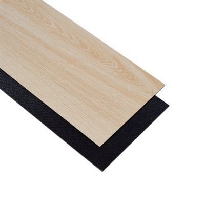 36 pcs Light Brown Waterproof Self Adhesive Woodgrain Effect Vinyl Floor Tiles - 6