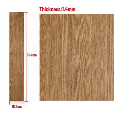36 pcs self adhesive vinyl floor planks, wood effect PVC peel and stick flooring, 5 m² coverage