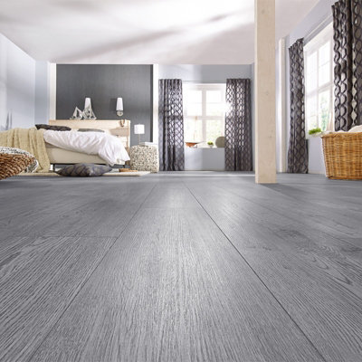 36 PCS Self Adhesive Wood Grain Effect PVC Flooring Planks for Home Decoration