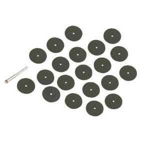 36 Piece 22mm Cutting Discs Kit 3.1mm Diameter Mandrel Max 28000 rpm