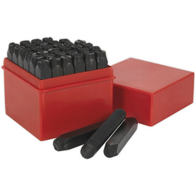 36 Piece Letter & Number Punch Set - 8mm Character Height - High Carbon ...