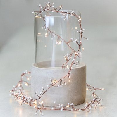 36 warm white LEDs Jewel Cluster Fairy Lights Battery Indoor Use