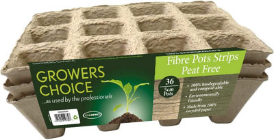 36 x 5cm Peat Free Pot Strips by Growers Choice