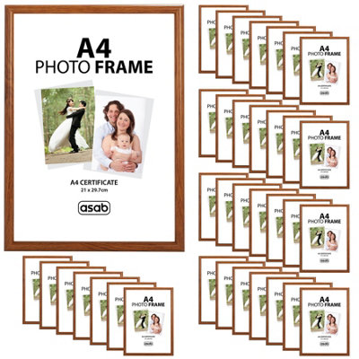 Buy 36 x ASAB A4 Photo Frame - LIGHT BROWN WOOD EFFECT at B&Q