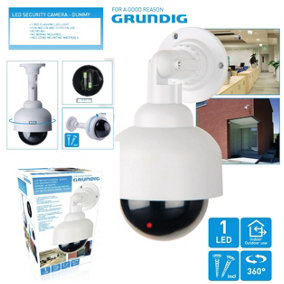 360 Degree Fake Dummy Security Camera CCTV With Flashing LED Light Dome Indoor/Outdoor