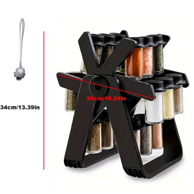 360-degree rotating spice rack, fragrant spice rack, seasoning rack ...