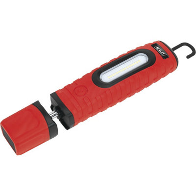 360 degree Swivel Inspection Light - 14 SMD & 3W SMD LED - Twin Battery - Red