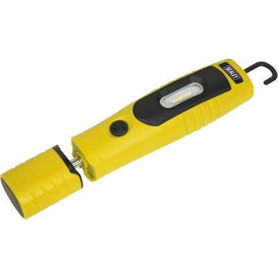 360 Degree Swivel Inspection Light - 7 SMD & 3W SMD LED - Rechargeable - Yellow