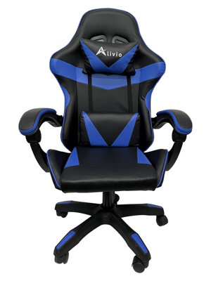 360 DEGREES Reclining Swivel Gaming Chair  BLUE