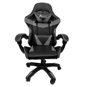 360 DEGREES Reclining Swivel Gaming Chair  GREY