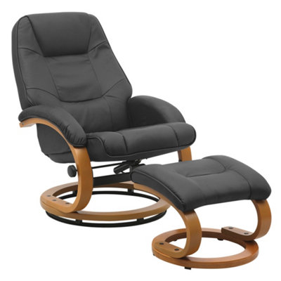 360 Degrees Swivel Recliner with Footstool and Adjustable Back