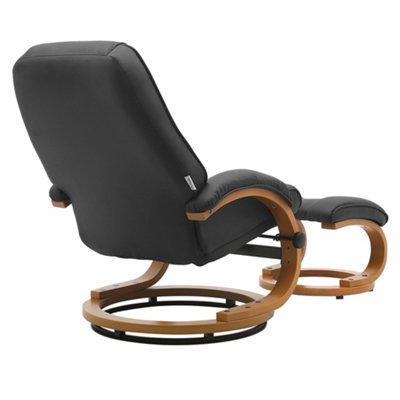 360 Degrees Swivel Recliner with Footstool and Adjustable Back