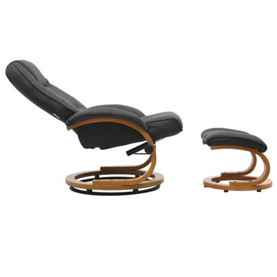 360 Degrees Swivel Recliner with Footstool and Adjustable Back