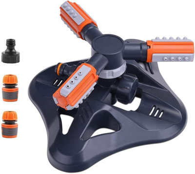 360 degrees,Three-Arm Garden Sprinkler - Automatic Watering System ...