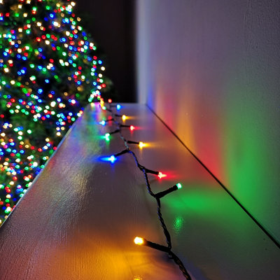 360 LED 28.7m Indoor Outdoor Christmas Multi Function Mains Operated String Lights with Timer in Multicoloured