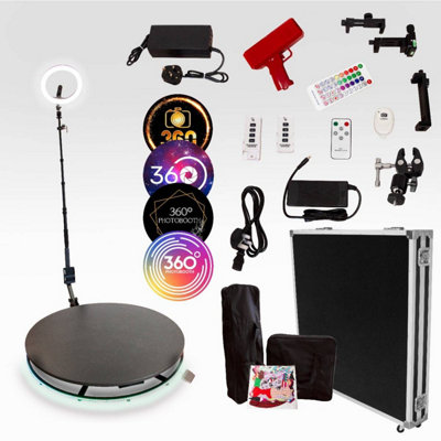 360 Photo Video booth 100cm Platform Rotating Selfie Spinner - 3