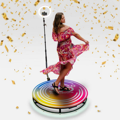360 Photo Video booth 115cm Platform Rotating Selfie Spinner