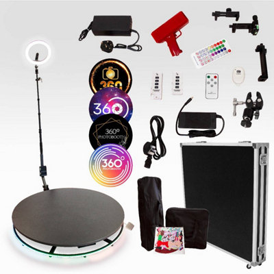 360 Photo Video booth 115cm Platform Rotating Selfie Spinner - 4