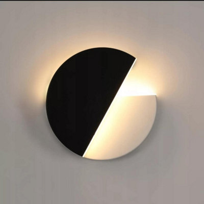 360 Rotatable Round Wall Light Acrylic Lampshade Wall Sconce LED