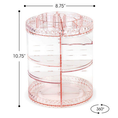 360 Rotating Multi-Tier Carousel Organizer Steady Base for Cosmetics ...
