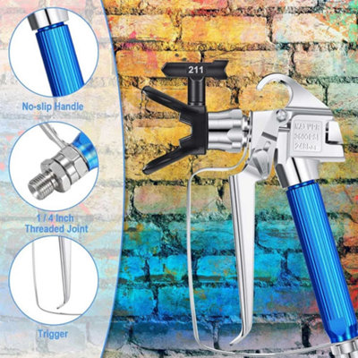 5-Piece Airless Paint Sprayer Nozzle Tips – Reversible Tungsten Steel Set (Sizes 211, 313, 415, 517, 623) – HEA Technology, 5000 PSI