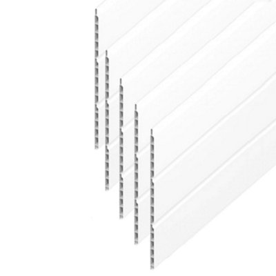 Eurocell Hollow Cladding Soffit Board White Upvc Plastic Ceiling Cladding(W) 300mm (L) 5M5 Length Pack from B&Q