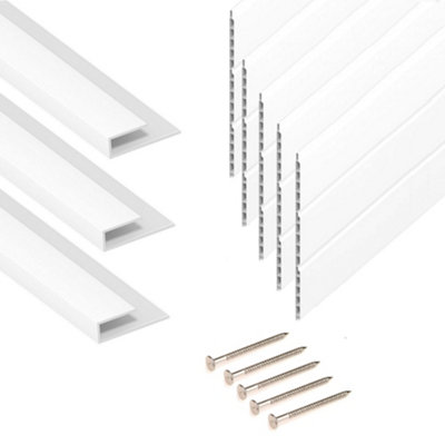 Eurocel Ceiling Cladding Roof Kit5 X 5M X 300mm Hollow Soffit Boards3 X 5M Finishing Trim & 200 Cladding Pins from B&Q