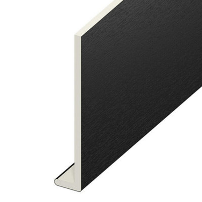 Eurocell Black Ash Fascia Board Cover Capping BoardWindow Sill Cover(L) 5M X (W) 175mm from B&Q