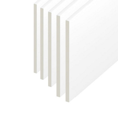 Eurocel Upvc Flat Plastic Soffit Board ,(L) 1M (W) 225Mm - 5 Length Pack White