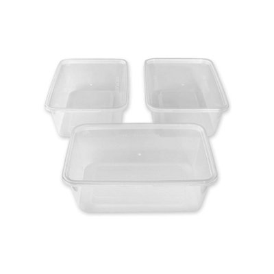 We Can Source It Ltd 50 X 1000 Ml Plastic Microwave & Freezer Safe Food Containers With LidsBpa-FreeReusableTakeaway Meal from B&Q