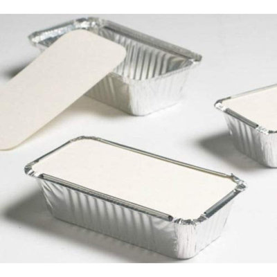 We Can Source It Ltd Aluminium Foil Food Containers No 6A With Lids Stackable Takeaway Meal Prep Trays Pack 500 Catering Use Daily from B&Q
