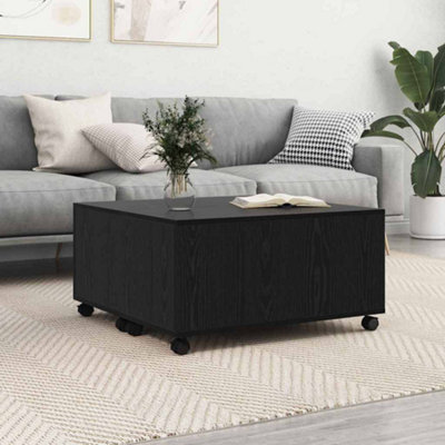 B&Q -  Coffee Table Black Oak 75 X 75 X 38 Cm Engineered Wood