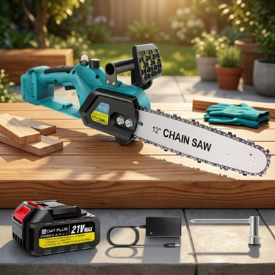 Cordless Chainsaw Electric Chain Saw With 1 Battery And Tree Pruning Tool1 Pack from B&Q