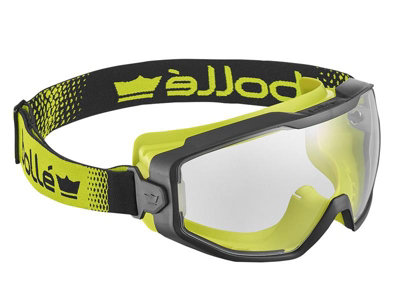Bolle Safety Bolle Spectn10W Spectrum Platinum Clear Vented Safety Goggles Black/yellow from B&Q