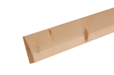  - Planed Neutral Pine Chamfered Skirting Board (L)2400mm (W)94mm (T)15mm