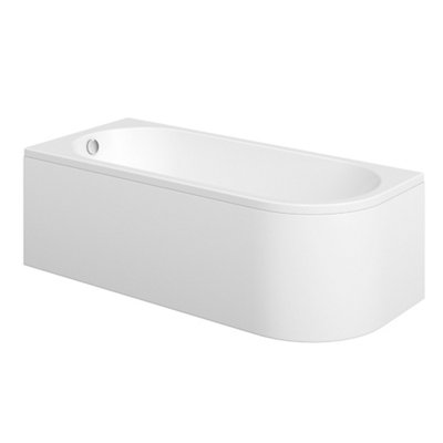 Cooke & Lewis Gloss White J-Shaped Bath Panel (H)51Cm (W)171Cm from B&Q