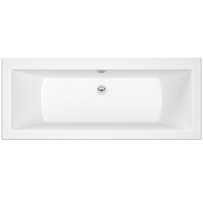 Cooke & Lewis Arezzo White Rectangular Straight Bath (L)180Cm (W)80Cm from B&Q