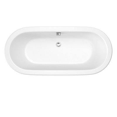 Cooke & Lewis Savoy White Oval Freestanding Bath (L)170Cm (W)75.5Cm from B&Q
