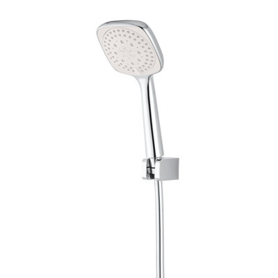 GoodHome Teesta Chrome Effect 3-Spray Pattern Shower Head Kit from B&Q