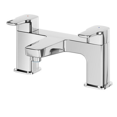 GoodHome Teesta Chrome Effect Deck-Mounted Manual Single Bath Filler Tap from B&Q